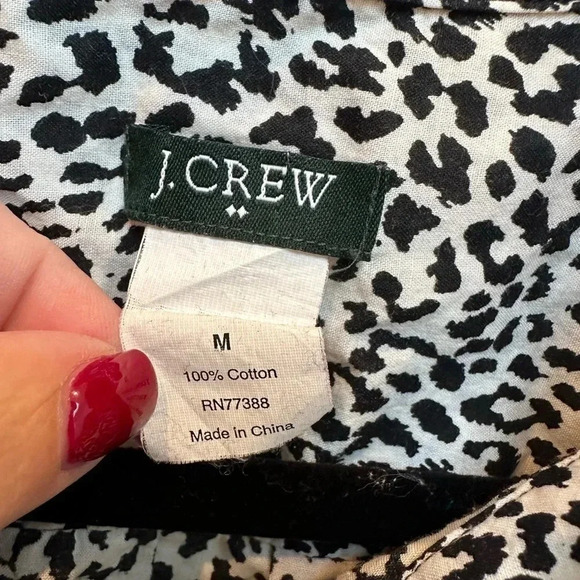J. Crew | Women's Collared Button Down Long Sleeve Cheetah Animal Print Size M - Picture 5 of 7